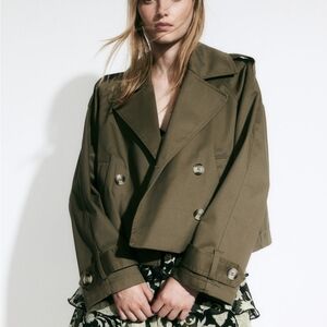 H&M Coat Short Trench NWT